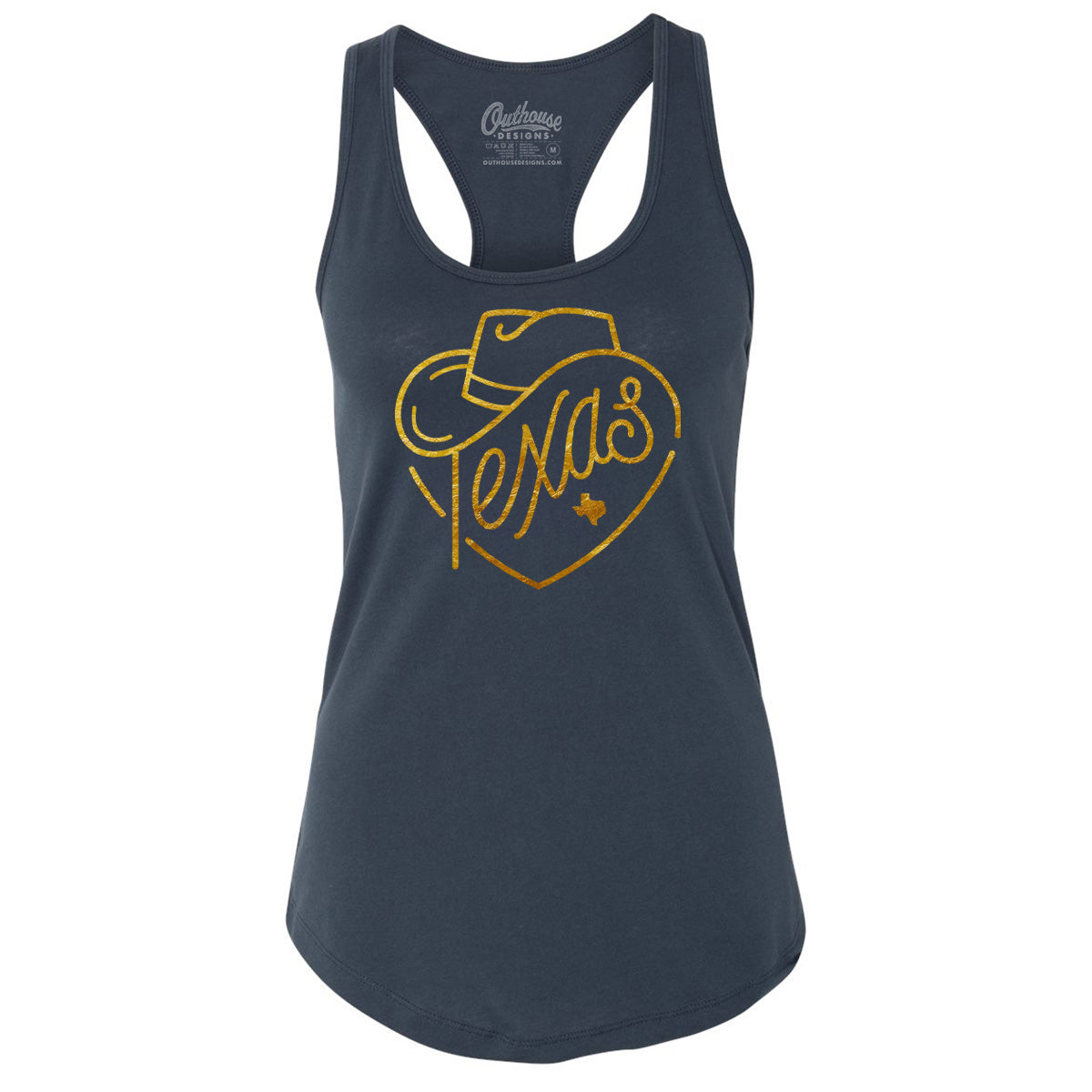 Cowgirls Heart Texas Foil Women's Tank