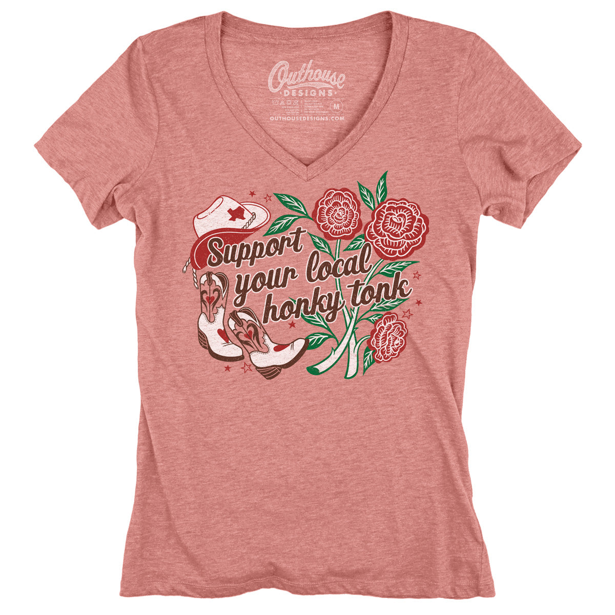 Honky Tonk Women's V-neck Tee