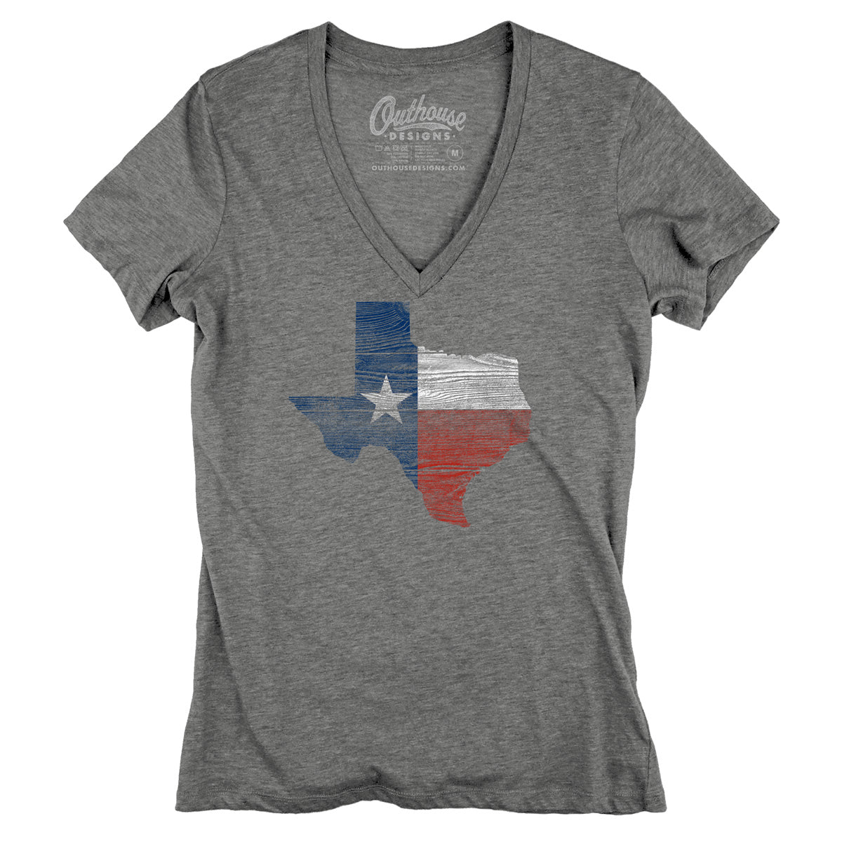Woodgrain Texas Women's V-Neck
