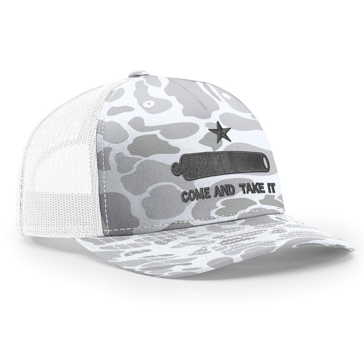 Come and Take It Camo Trucker Cap