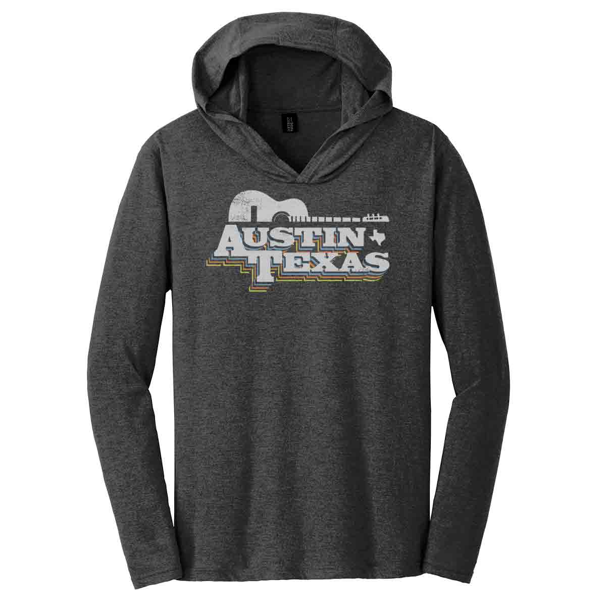 Retro Guitar Austin Texas Hoodie Tee