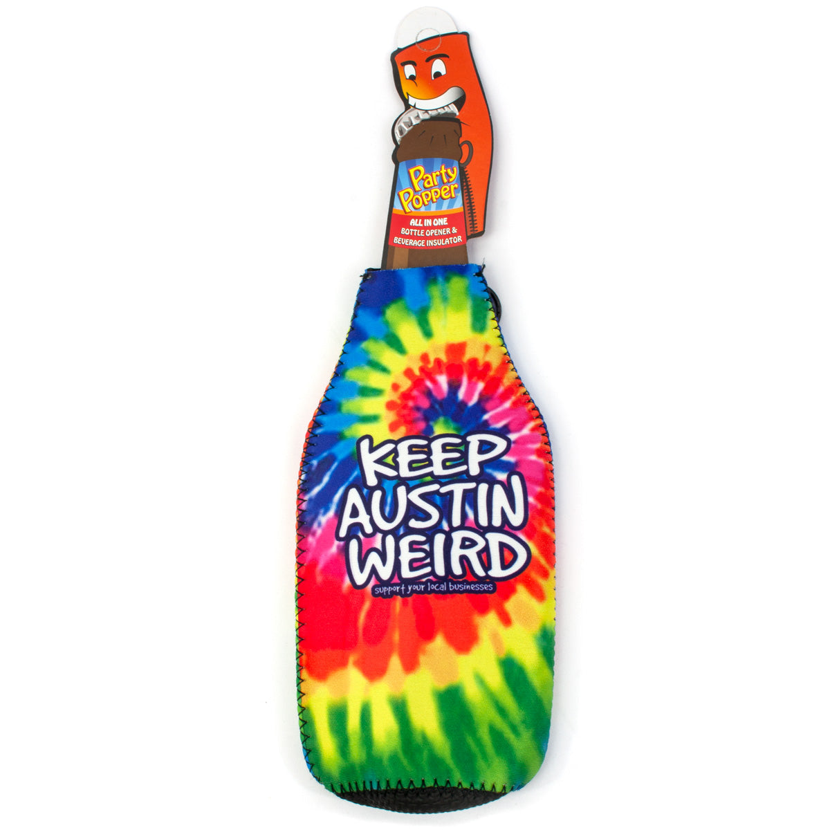 Keep Austin Weird® Tie-Dye Bottle Opener Drink Sleeve