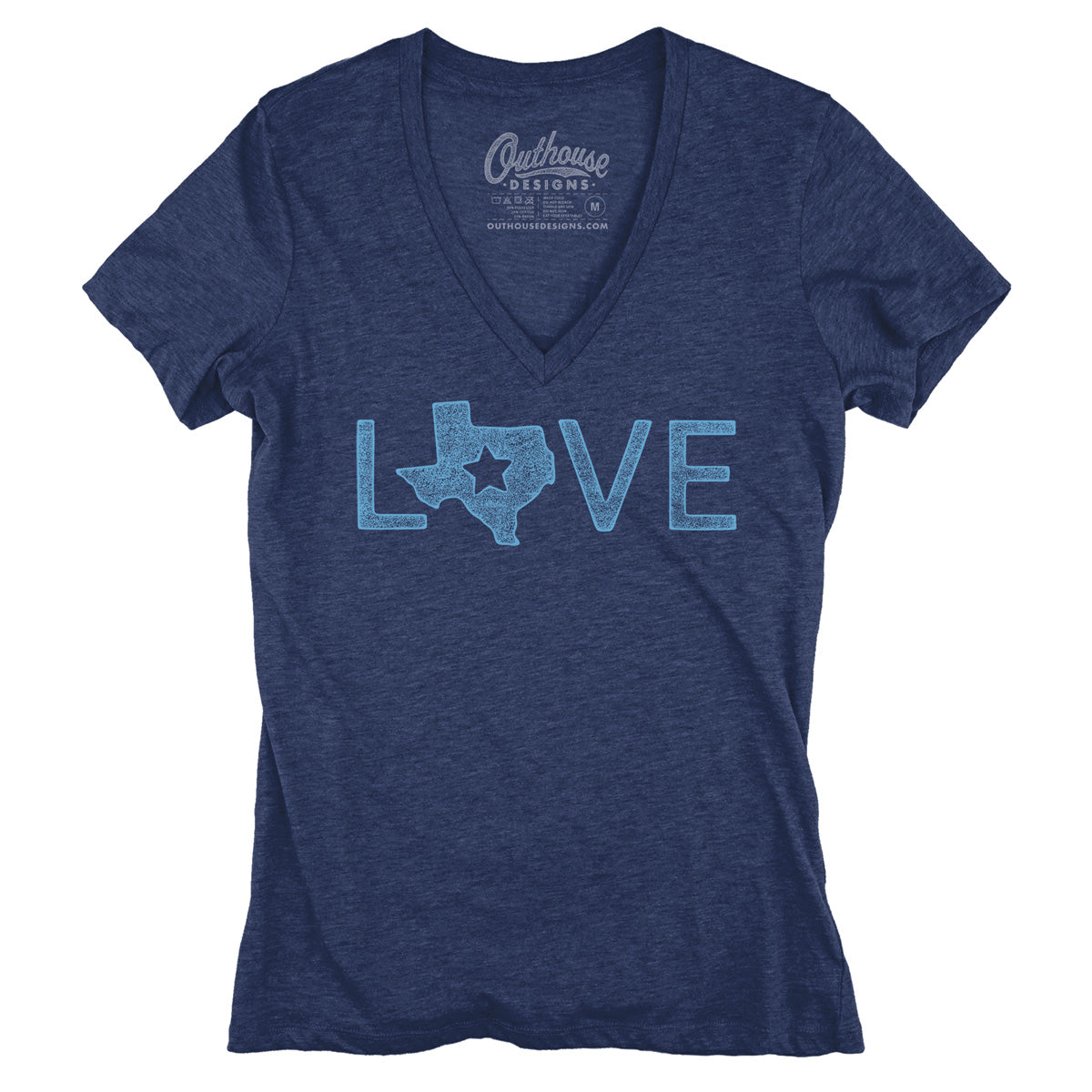 Texas Shaped Love Women's V-Neck