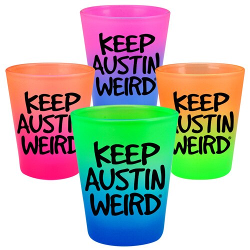 Keep Austin Weird Rainbow 2oz Shot Glass