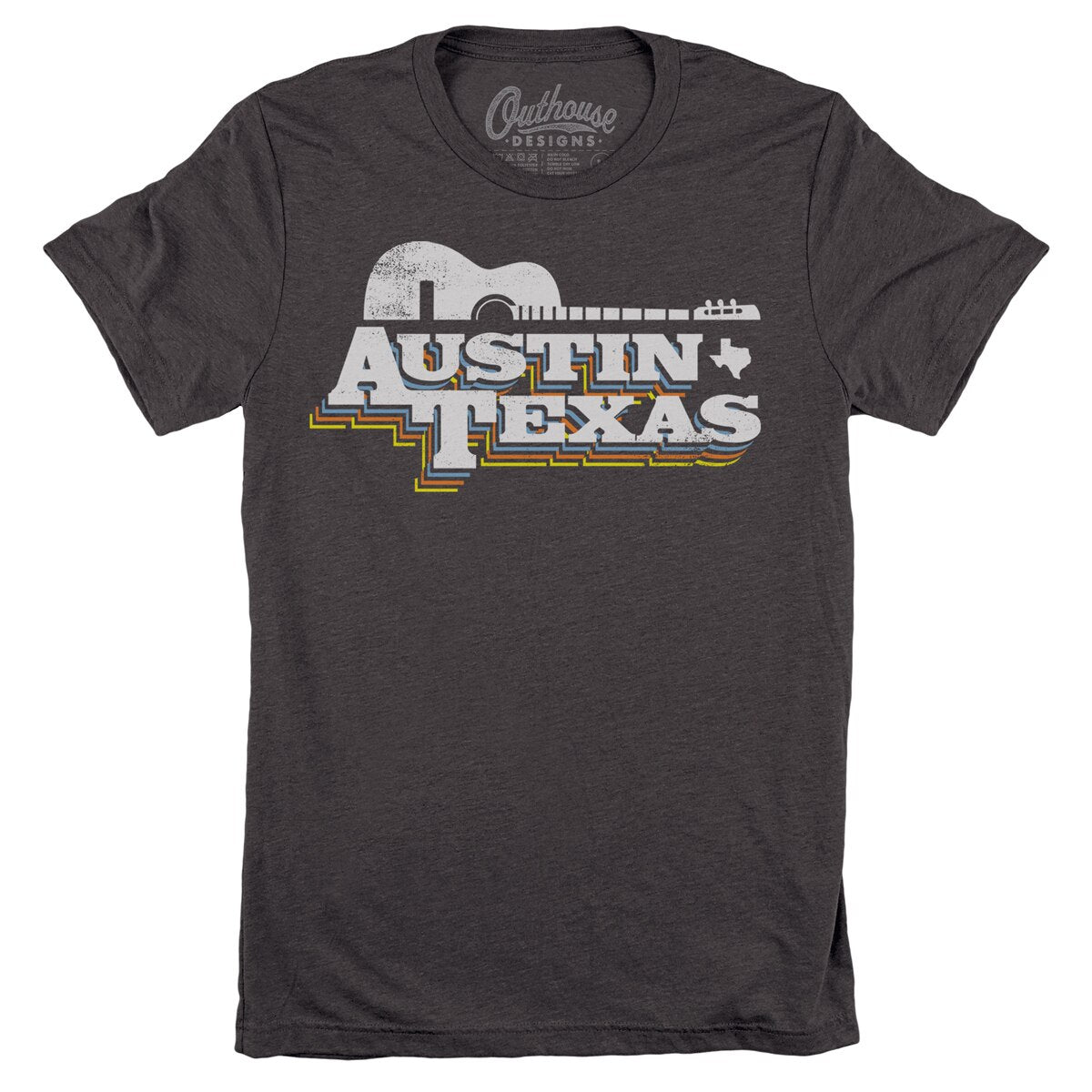 Retro Guitar Austin Texas Tee